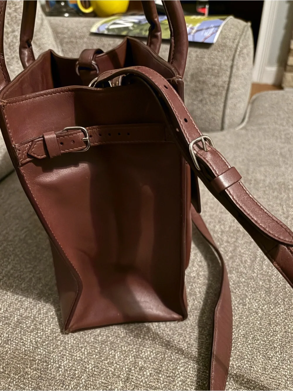 Balenciaga burgundy Satchel